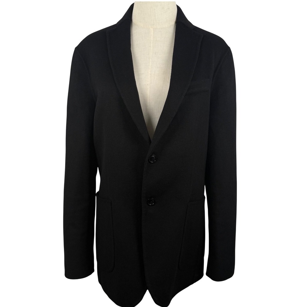 Truth by Republic S Black Unconstructed Blazer Jacket Wool Blend 2 Button Career